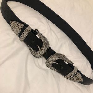 Vintage double buckle belt
